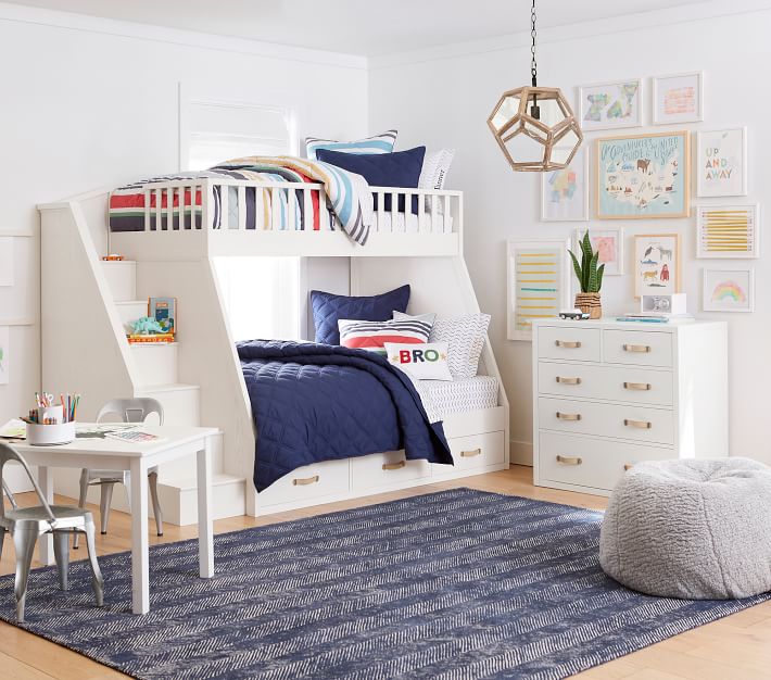 Collins Twin-Over-Full Stair Bunk Bed | Pottery Barn Kids