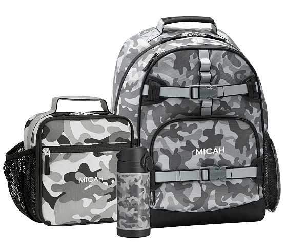 grey camo bag