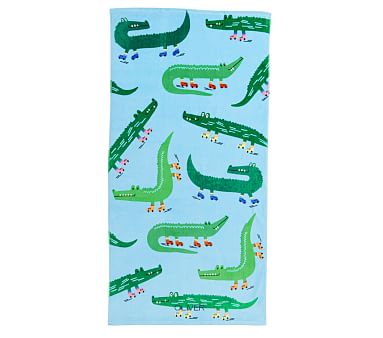 Alligator Allover Kid Beach Towel, Multi