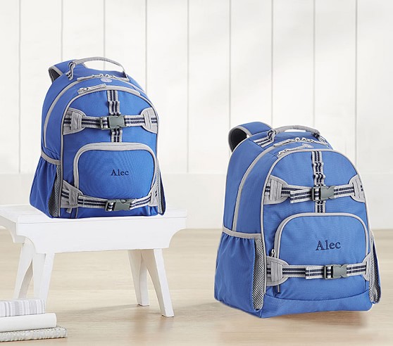 plain blue backpack