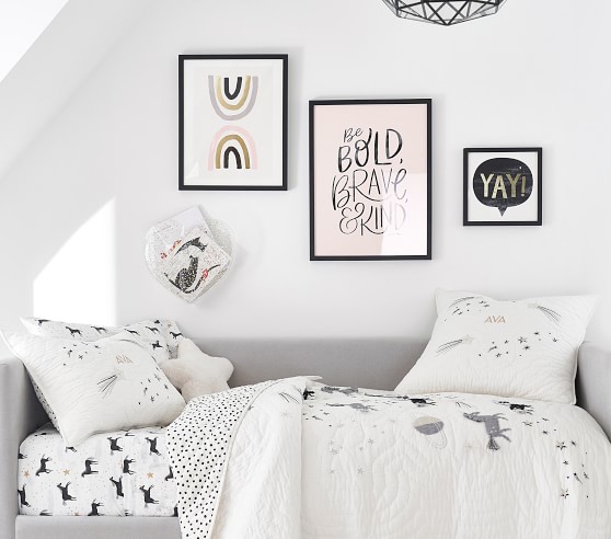 white unicorn bedding