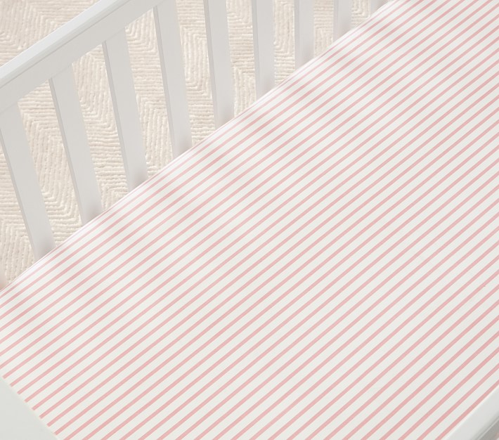 stripe crib sheet