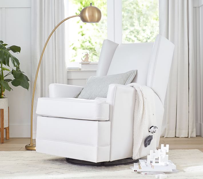 Modern Wingback Swivel Nursery Glider & Recliner Pottery Barn Kids