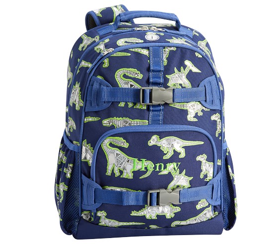 blue dinosaur backpack