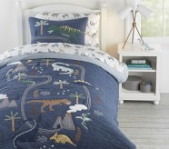 pottery barn dinosaur bedding