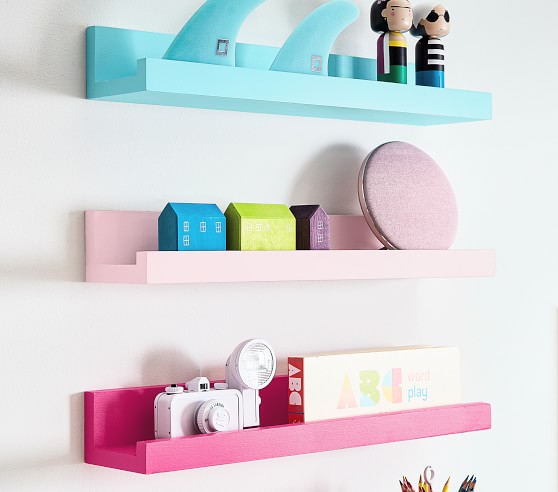 Pop Color Kids Wall Shelf Pottery, What Color Floating Shelves
