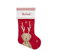 Pottery Barn Kids Girl Snowman Red Stocking Quilted NEW Christmas 