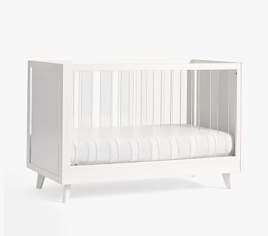 Sloan Acrylic Convertible Crib, Simply White, Standard Parcel Delivery