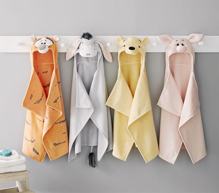 Disney Winnie the Pooh Piglet Baby Hooded Towel Pottery Barn Kids