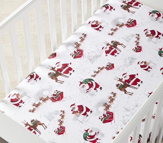 santa crib sheet