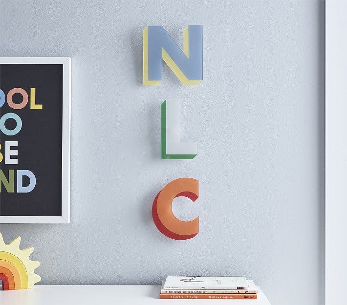 Acrylic Color Block Wall Letters | Pottery Barn Kids
