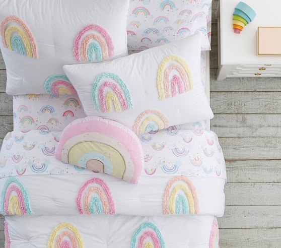 pottery barn rainbow bedding