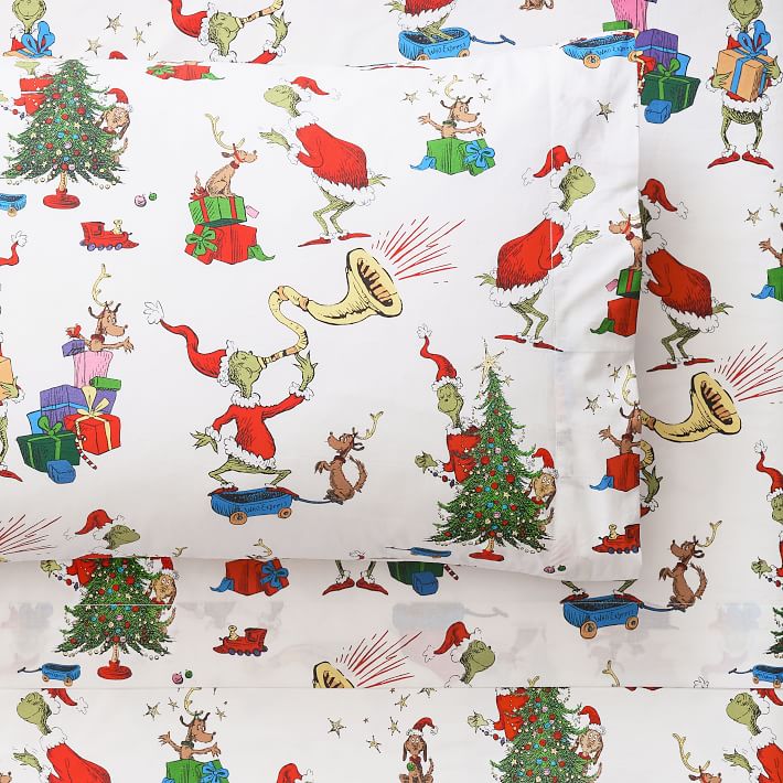 Dr. Seuss’s The Grinch & Max™ Kids' Sheet Set Pottery Barn Kids