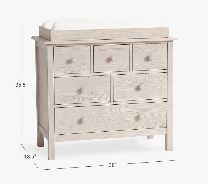 Kendall Nursery Changing Table Dresser & Topper Pottery Barn Kids