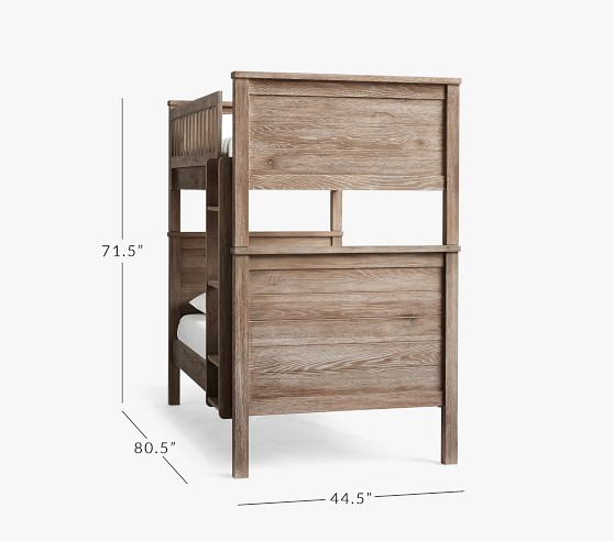 Charlie Twin Over Kids Bunk Bed, Corona Mexican Pine Bunk Beds