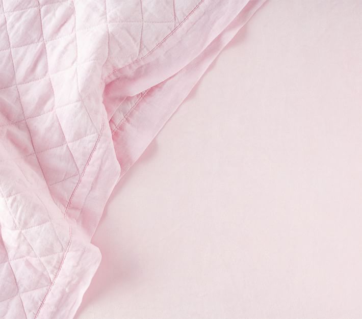 Luxe Chamois Girl Crib Sheets Pottery Barn Kids