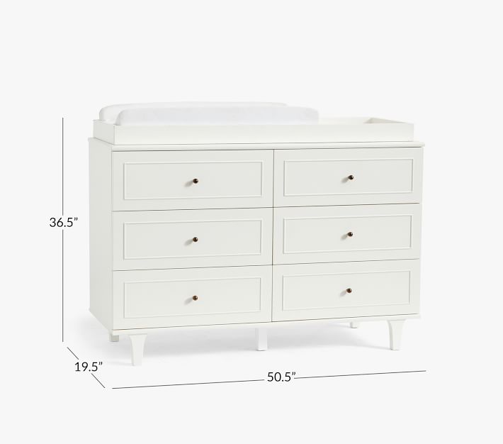 Dawson ExtraWide Changing Table Dresser & Topper Pottery Barn Kids