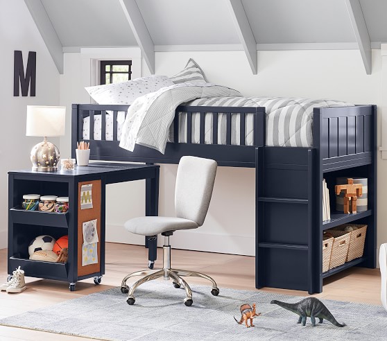 Camp Storage Low Loft Bed Pottery, Best Low Loft Bed With Storage