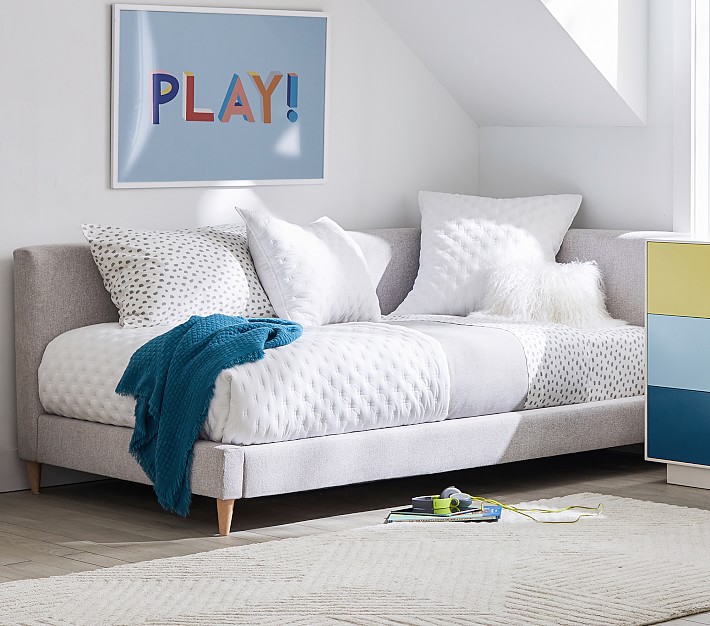 west elm x pbk Corner Timo Upholstered Bed Pottery Barn Kids