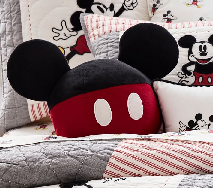 Disney Mickey Mouse Shaped Pillow | Pottery Barn Kids
