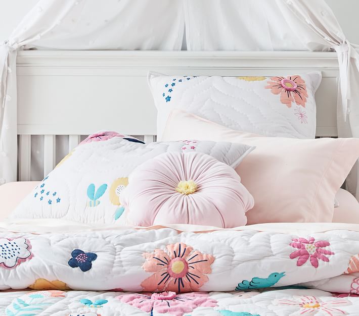 Flower Nursery Throw Pillow Pottery Barn Kids