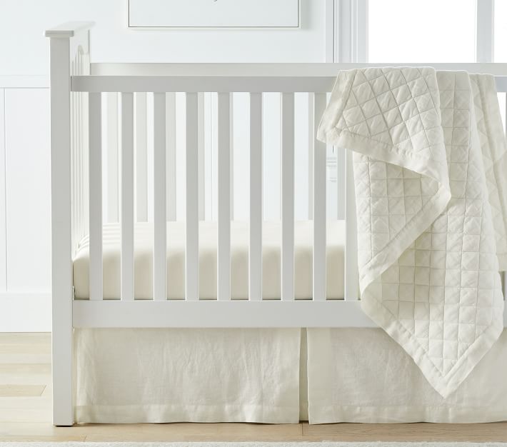 Belgian Flax Linen Toddler Comforter | Pottery Barn Kids