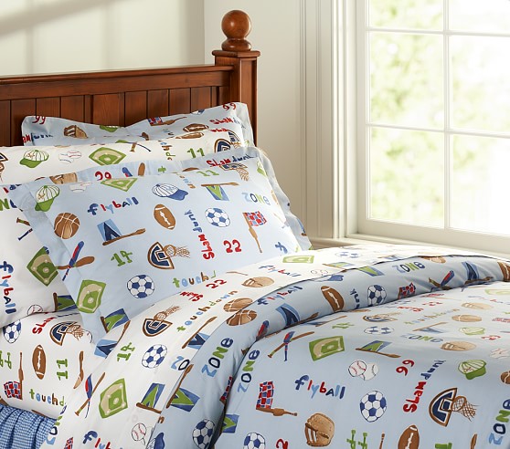 Pottery Barn Kids "Sports" Quilted Standard Sham 