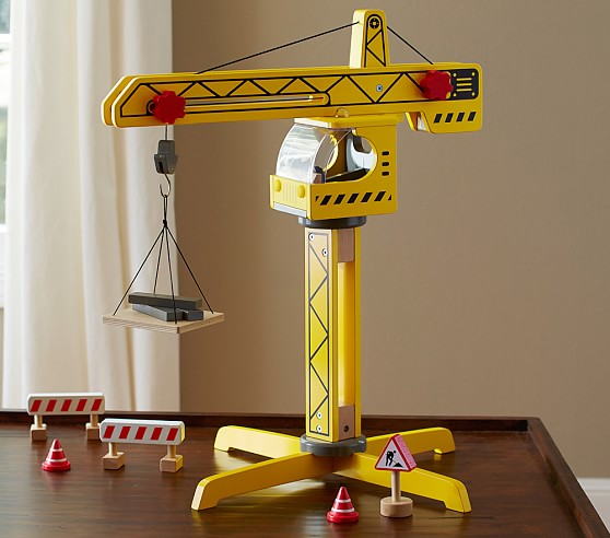 wooden crane toy