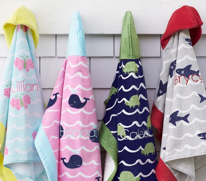 Allover Kids Butterfly Hooded Beach Towel Pottery Barn Kids