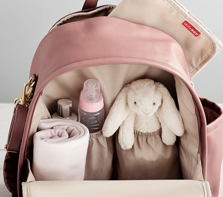 Dusty Rose Skip Hop Greenwich Simply Chic Diaper Bag Backpack Pottery