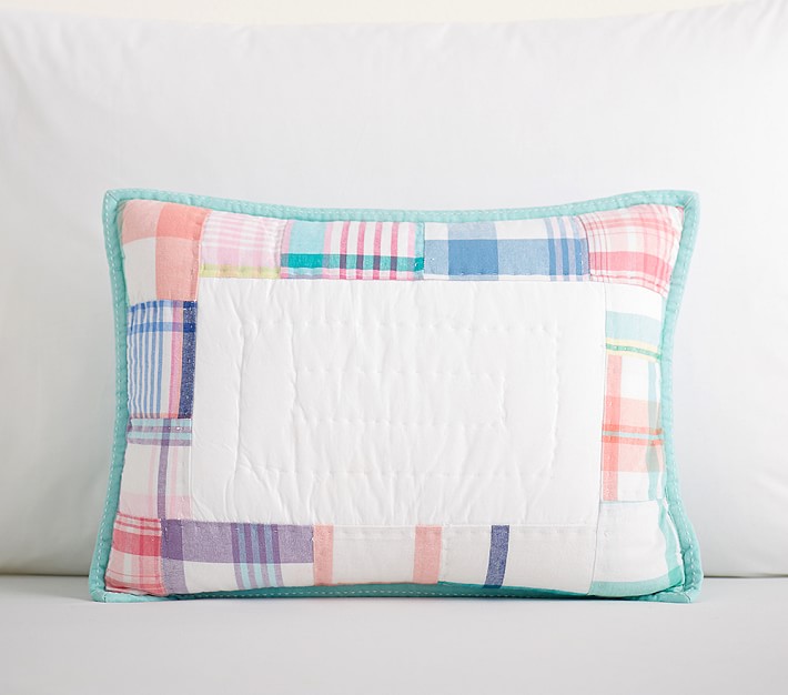 Girls Madras Quilted Decorative Nursery Throw Pottery Barn Kids
