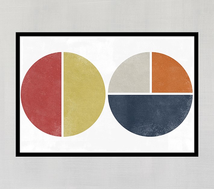 Color Block Circles II Framed Art Modern Nursery Art Pottery Barn Kids