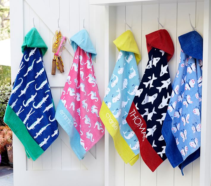 Whale Hooded Beach Towel Pottery Barn Kids