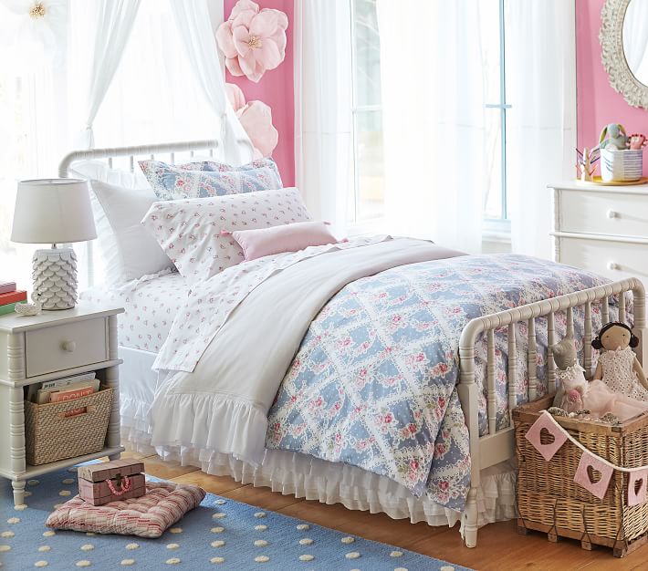 Sadie Ruffle Kids' Duvet Cover | Pottery Barn Kids