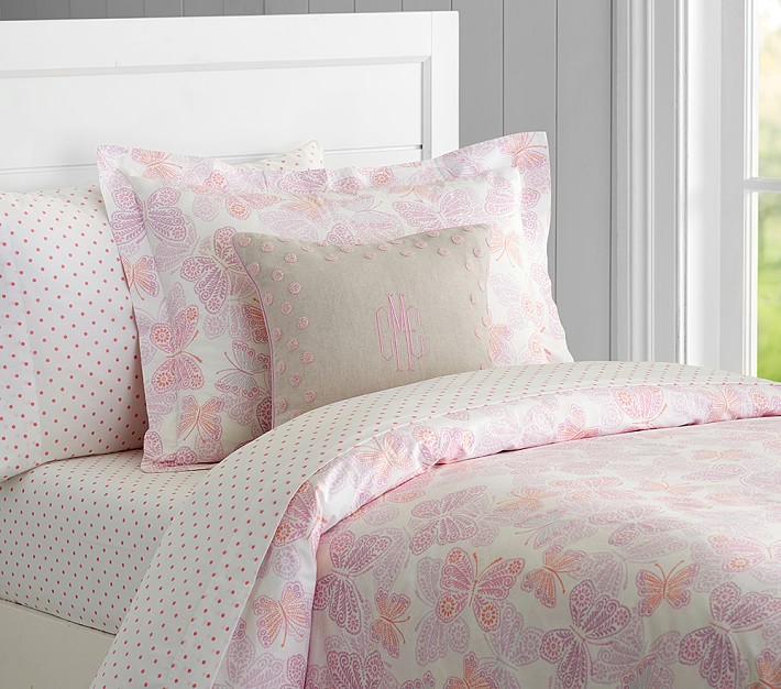 Ava Butterfly Kids' Duvet Cover | Pottery Barn Kids