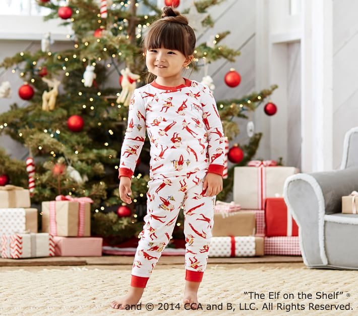 The Elf on the Shelf® Cotton TightFit Kids Pajamas Pottery Barn Kids
