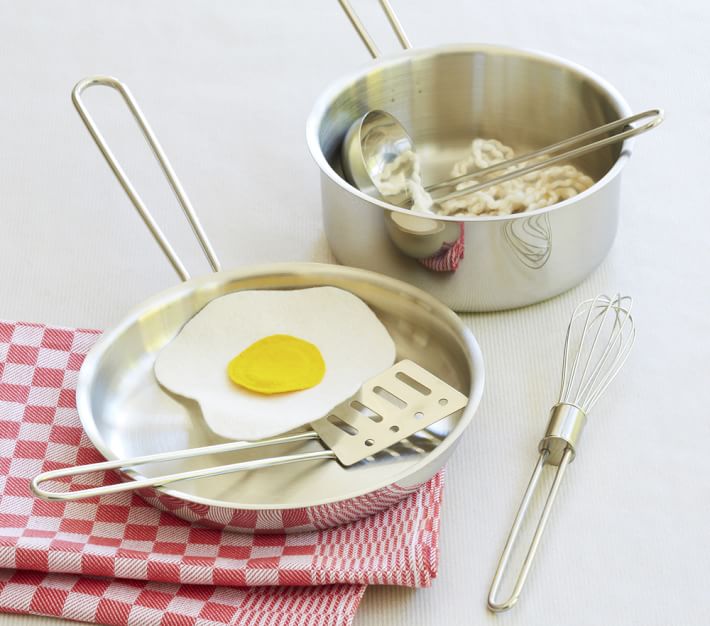 Metal Pots & Pans Set Toy Kitchen Accessories Pottery Barn Kids