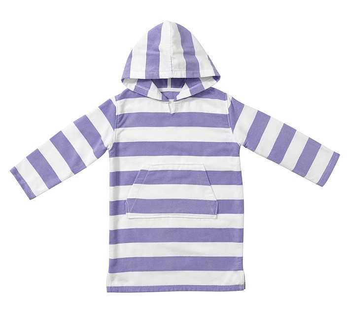 lavender Rugby Stripe Kids Cover Up Pottery Barn Kids
