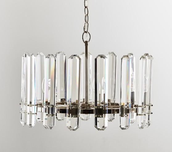 Pottery Barn Kids Elizabeth Crystal Chandelier Lamp Light Ceiling Pendant 