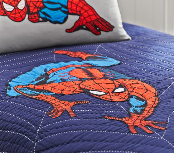 Pottery Barn Kids Twin Marvel Spider-Man Quilt RARE SOLD OUT