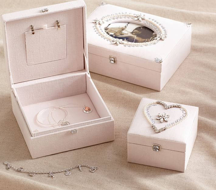 Beaded Heirloom Kids Jewelry Box Collection Blush Pink Pottery Barn Kids