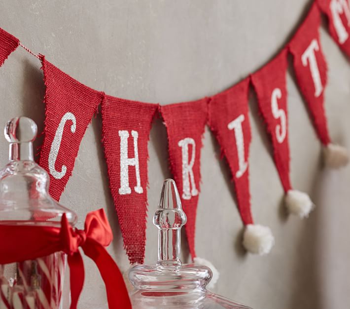 Merry Christmas Bunting Christmas Garland Pottery Barn Kids