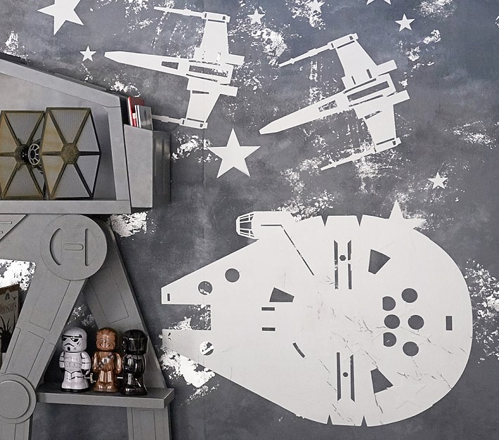 X-Wing Fighter Wall Decal Star Wars Vinyl Decal Sticker Nursery Boy Decor ZX201