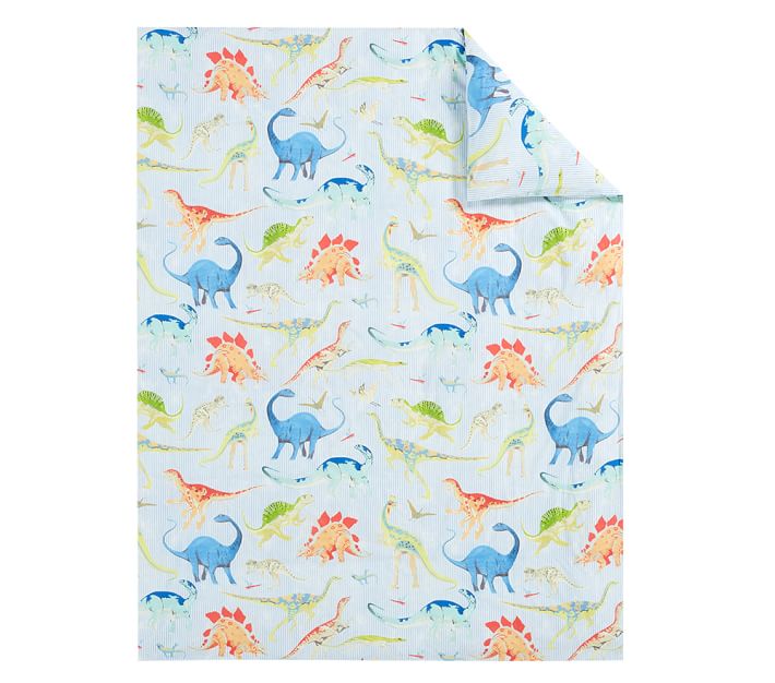 Organic Trevor Dino Kids' Duvet Cover | Pottery Barn Kids