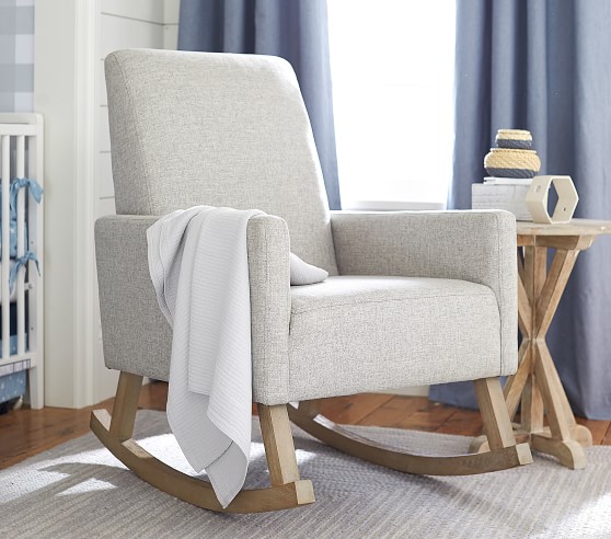 Phoenix Rocking Chair Ottoman Pottery Barn Kids Phoenix Rocking Chair Ottoman, Gray Glider Chair For Nursery