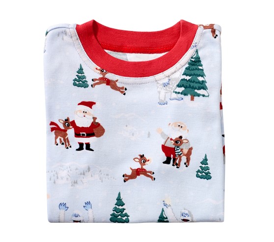 Pottery Barn Kids Rudolph Red-Nosed Reindeer Rudolph and Bumble Twin Sheet Set 