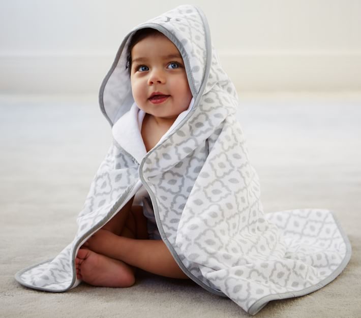 Geo Baby Hooded Towel Pottery Barn Kids