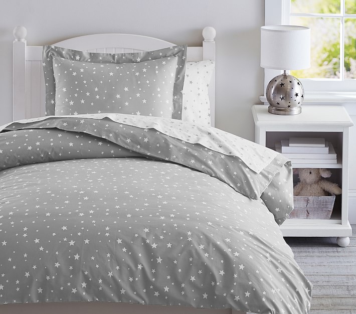 Glowing Bed Throw Glow in The Dark Stars Unicorn Bedding Childrens Cover Over 