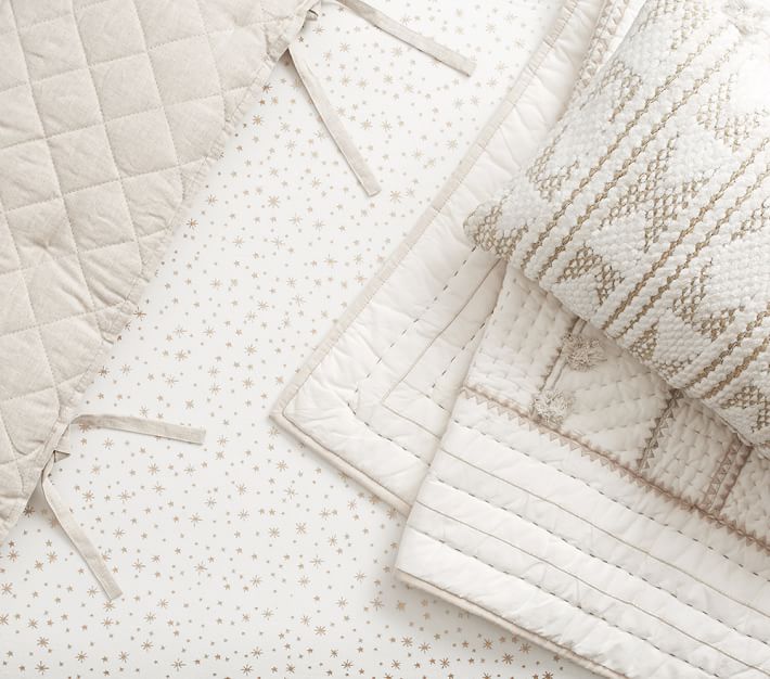 Micah Metallic Crib Bedding Sets Pottery Barn Kids