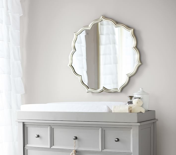Silver Leaf Petal Kids Mirror Pottery Barn Kids